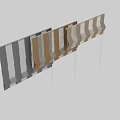 Gray White Yellow and Beige Striped Curtains for Home Interior Decor