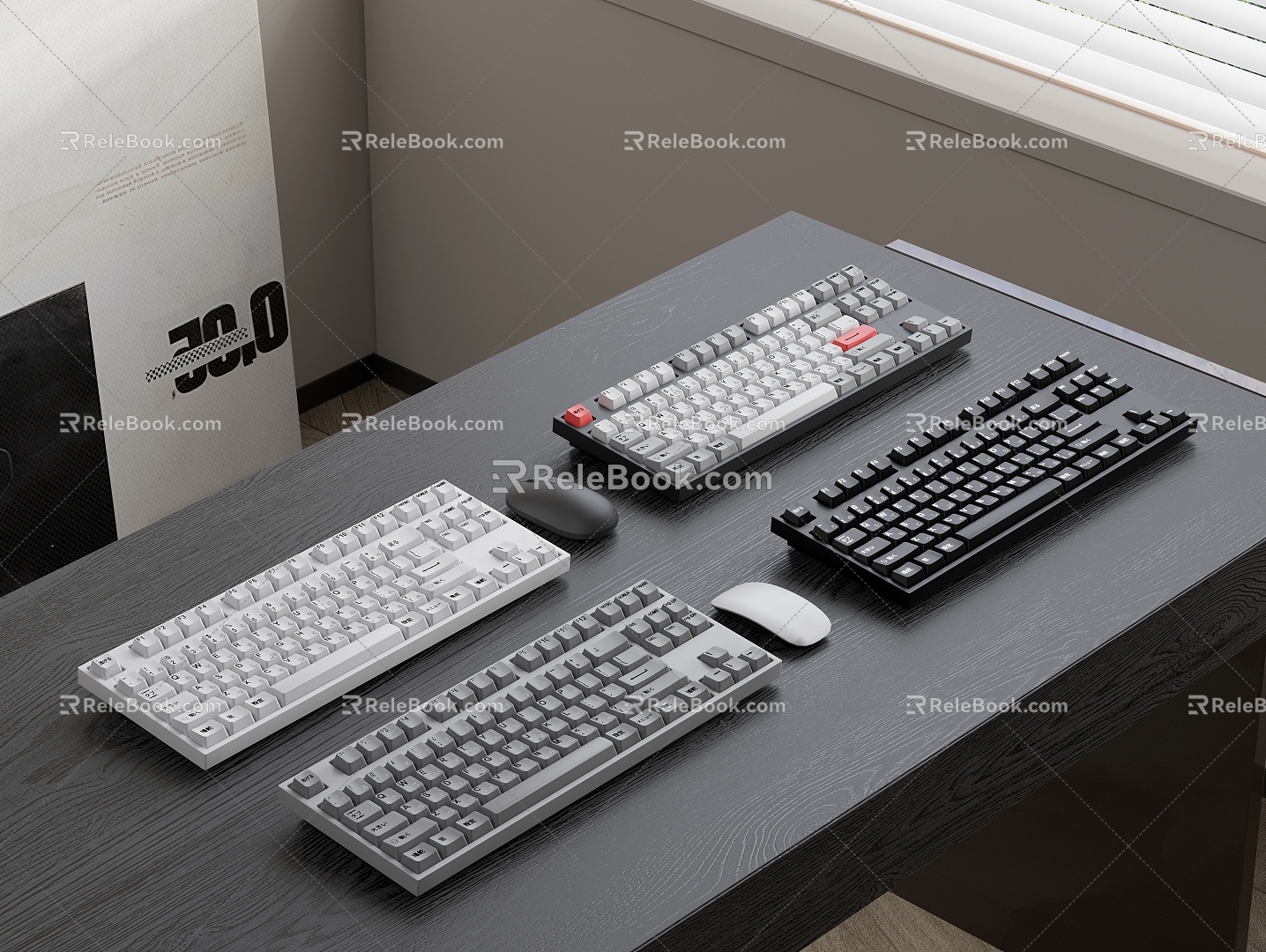 Keyboard Wireless Keyboard Wireless Mouse 3d model