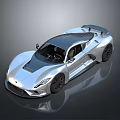 Silver Sleek Sports Car With Modern Exterior Black Roof And Alloy Wheels
