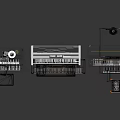 Various Musical Instruments and Art Supplies Including Pianos Keyboards Paintbrushes and Art Materials