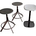 Modern Bar Stool High Stool Round Stool 3d model