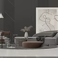Sofa coffee table combination 3d model