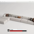 Modern Multiplayer Sofa 3d model