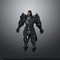 Man In Intricate Full Body Metal Armor Standing With Neutral Posture
