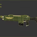 Green Gun With Wing Emblem Black Grip And Metal Parts Design