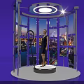 Selfie Photo Spot Circular Structure City Night View Images White Platform Purple Background