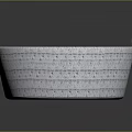 Stylish Pet Basket With Gray Woven Design And Orange Handle