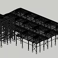 Industrial Factory Steel Structure Frame With Metal Beams And Support Columns