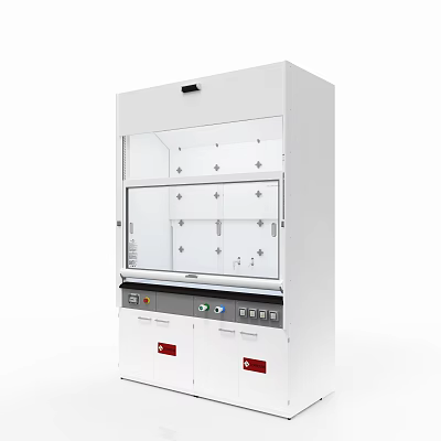 White Medical Laboratory Equipment With Transparent Glass Door Control Panel And Storage Cabinets 3d model