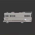 Vintage White And Brown Recreational Vehicle With Roof Rack And Side Windows