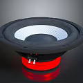 High Performance Commercial Speaker with Black Enclosure White Cone and Red Base Terminal Connectors