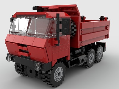 Lego toy truck earthwork truck 3d model