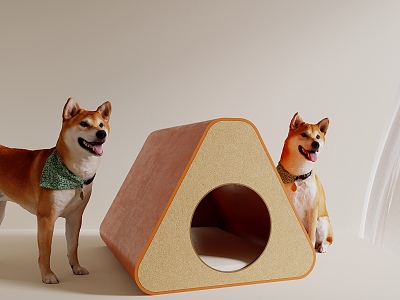 Fashion dopamine color cat dog pet nest 3d model