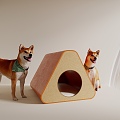 Fashion dopamine color cat dog pet nest 3d model