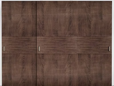 Dark Brown Wooden Dresser With Natural Wood Grain And Metal Handles For Bedroom Storage 3d model