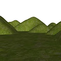 Green Rolling Hills And Lush Grass In Beautiful Scenic Park Landscape