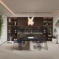 Modern Open Living Dining Room With Gray L Sofa Black Marble Coffee Table Green Plants