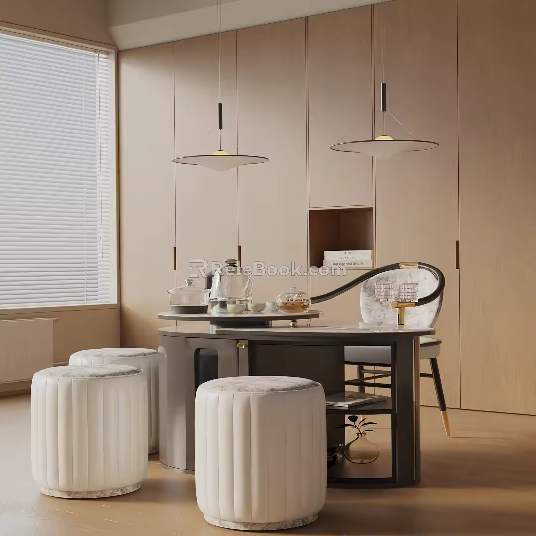 Modern dining table 3d model