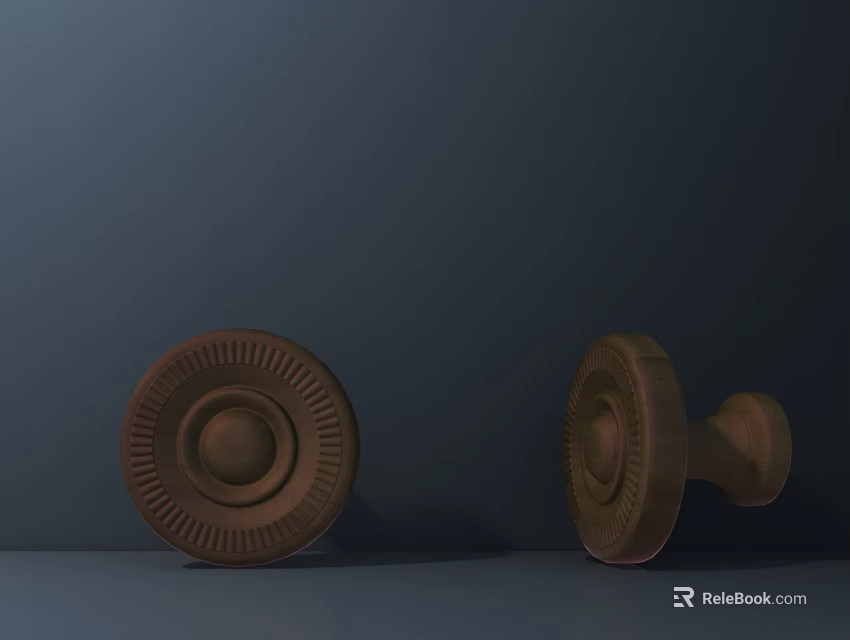 Handcrafted Wooden Round Textured Components for Musical Instruments and Art Supplies 3d model 