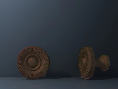 Handcrafted Wooden Round Textured Components for Musical Instruments and Art Supplies 3d model