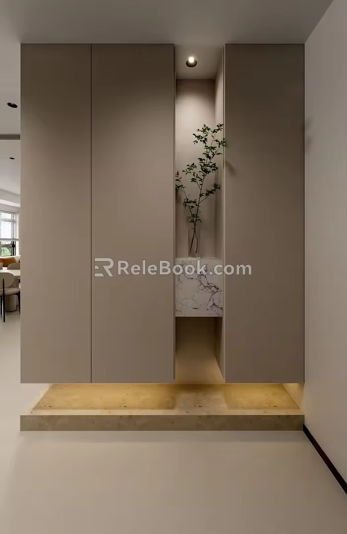Home end view cabinet 3d model