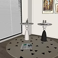 Modern Side Table Simple Side Table Corner Table 3d model