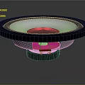 Commercial Audio Speaker Equipment Featuring Black Outer Ring White Diaphragm Red Coil And Transparent Base