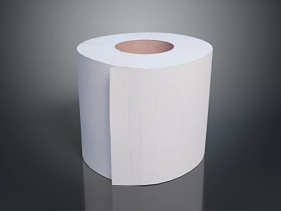 Premium Soft White Toilet Paper Roll Essential For Household Bathroom Use 3d model