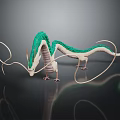 Green and White Dragon Game Movie Character With Long Body and Tail