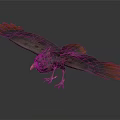 Mythical Fantasy Raptor With Vibrant Red Brown Feathers Spread Wings And Sharp Talons