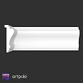 White Architectural Decorative Molding Component with Smooth Curved Edge Design