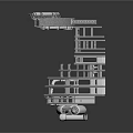 Detailed Modern Architectural Model With Multi Layered Terraced Structure And Walkway
