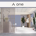 Modern Clothing Store Interior Design With Wooden Slats Mannequins And Green Plants