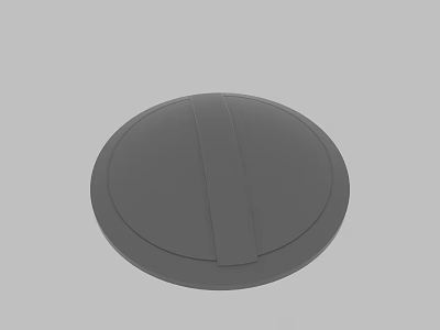 Gray Circular Object With Vertical Stripe Design And Smooth Surface Finish 3d model
