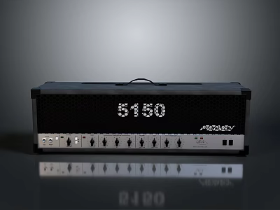 Black FENDER 5180 Electronic Amplifier With Control Knobs And Front Panel 3d model