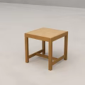 Wooden Stool With Woven Seat And Simple Design For Modern Interior