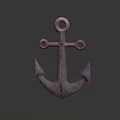 Anchor Shaped Metallic Decorative Ornament Set For Home Tabletop Decoration