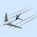 Large Commercial Airliner Featuring Four Engines Extended Landing Gear And White Exterior In Flight