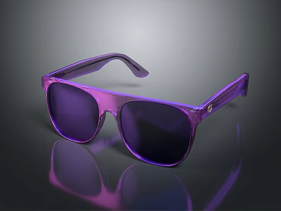 Fashionable Purple Sunglasses As Elegant Jewelry Accessory For Daily Use 3d model
