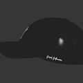 Gray Baseball Cap With White Graphic Design By Paul Frank 3d model