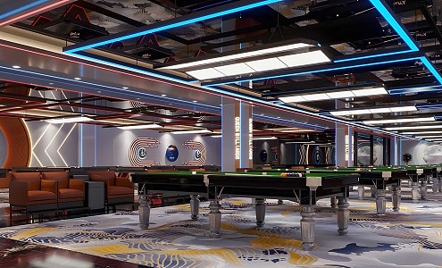 Modern Billiards Room Billiards Room Billiards Hall Billiards Table Billiards Supplies Billiards Watching Chair 3d model