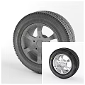 Tire 3D Model With Wheel Rim And Structural Mesh Display Details