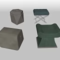 Modern Ottoman Stools with Various Designs and Velvet Leather Upholstery for Home Decor