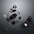 Infrared Steiner Laser Pistol Light Source Firearm Sight Firearm Device 3d model