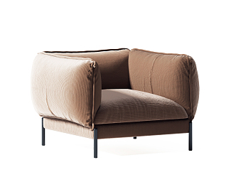 Nordic Single Sofa 3d model