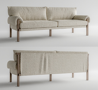 Modern double sofa 3d model