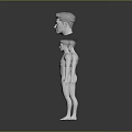 Human Sculptures Carving With Multiple White Heads And Full Body Figures