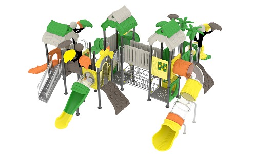 Modern slide kindergarten small doctor 3d model