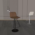 Modern Bar Stools With Leather And Upholstered Seats In Contemporary Interior