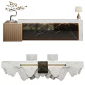 Modern Reception Desk Front Desk Combination 3d model